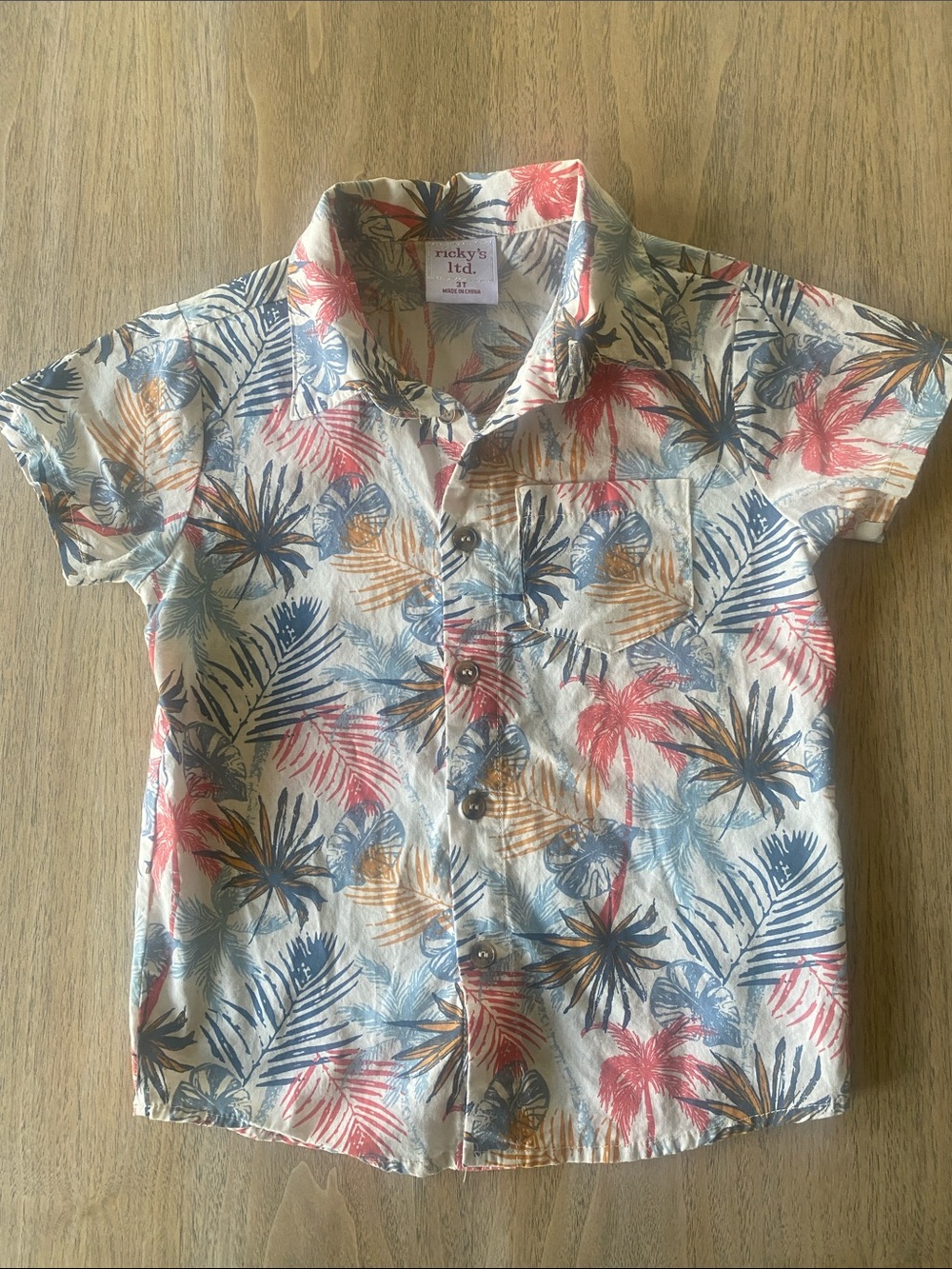 ricky's ltd. Toddler Tropical Print Short Sleeve Shirt